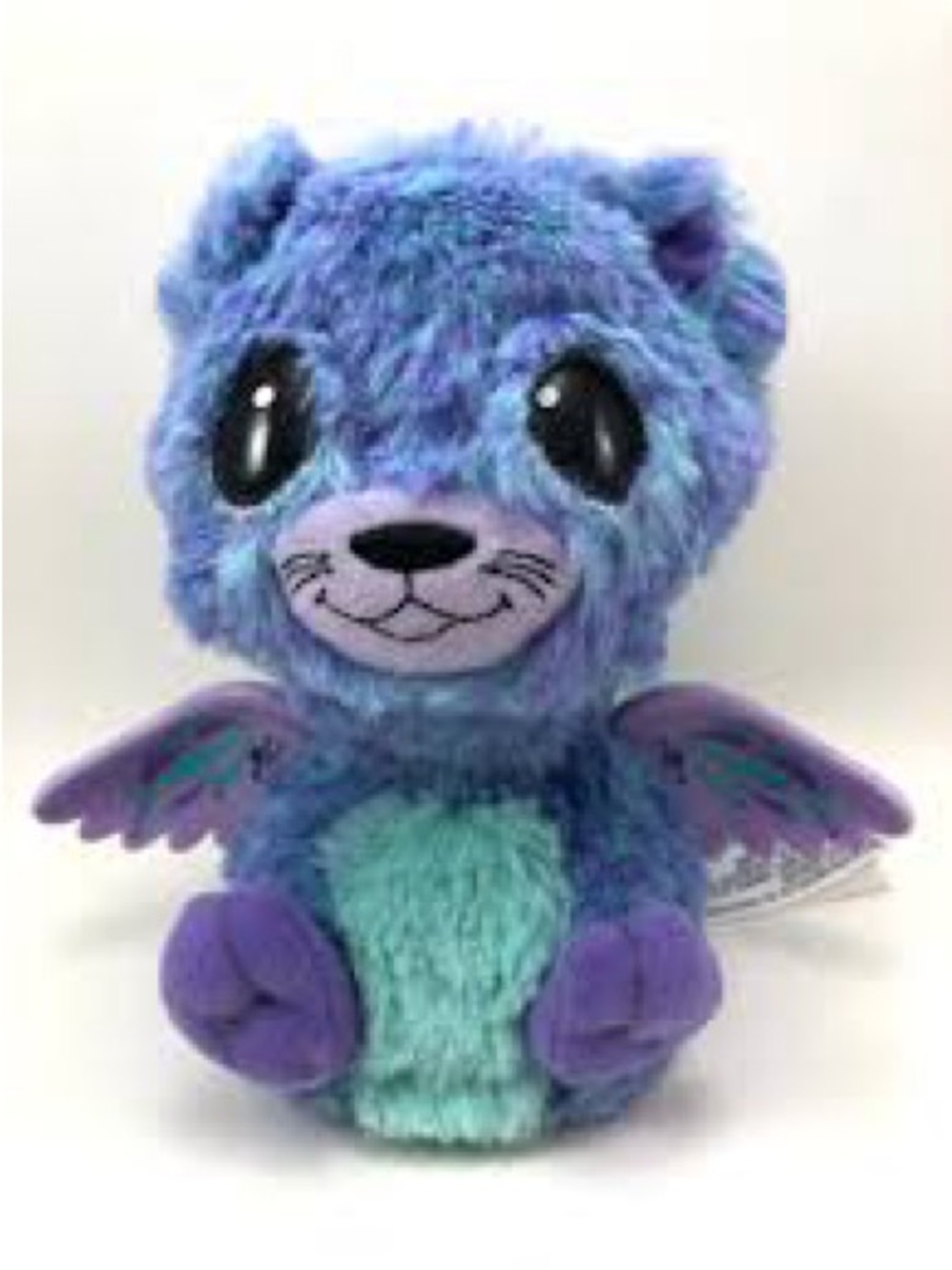 Plush Blue & Teal Winged Pet Stuffed Toy - Soft Cuddly Companion